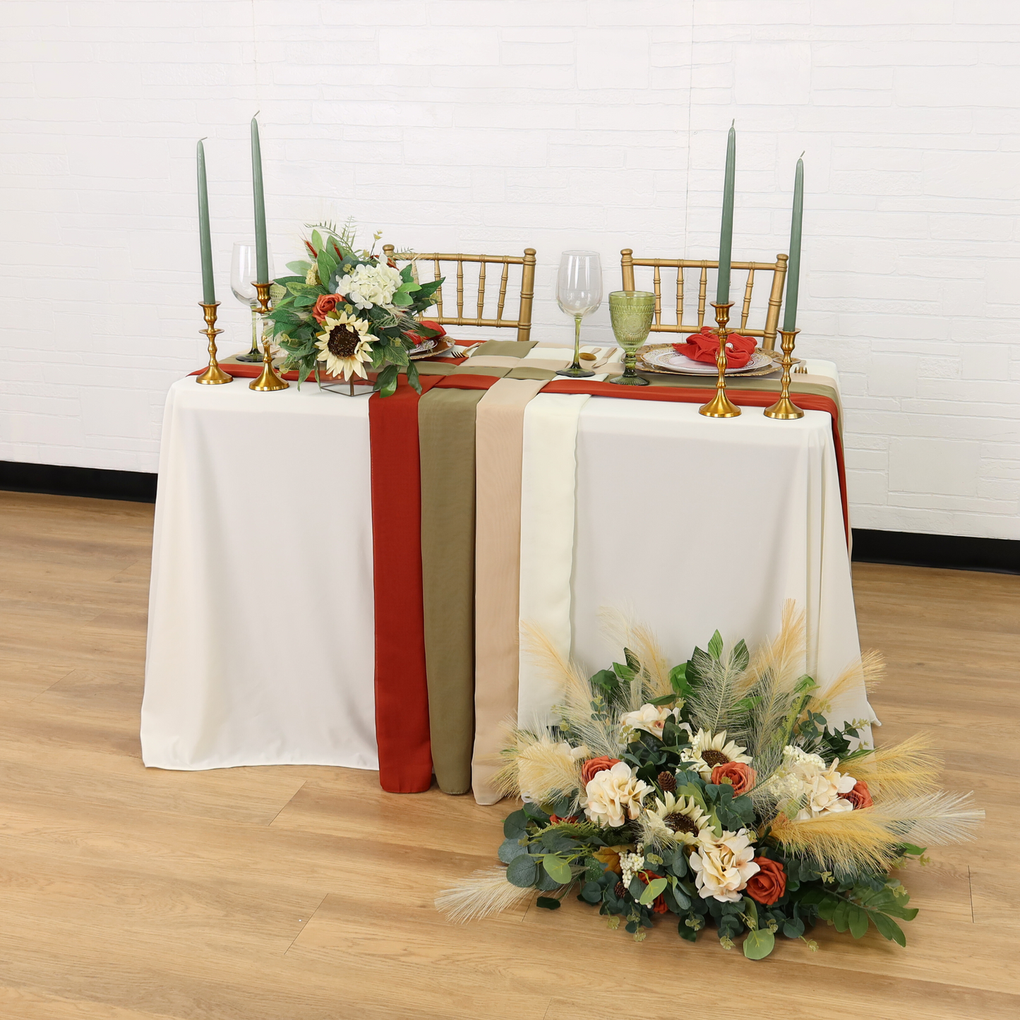 Chiffon Table Runner with Lightweight Sheer Fabric