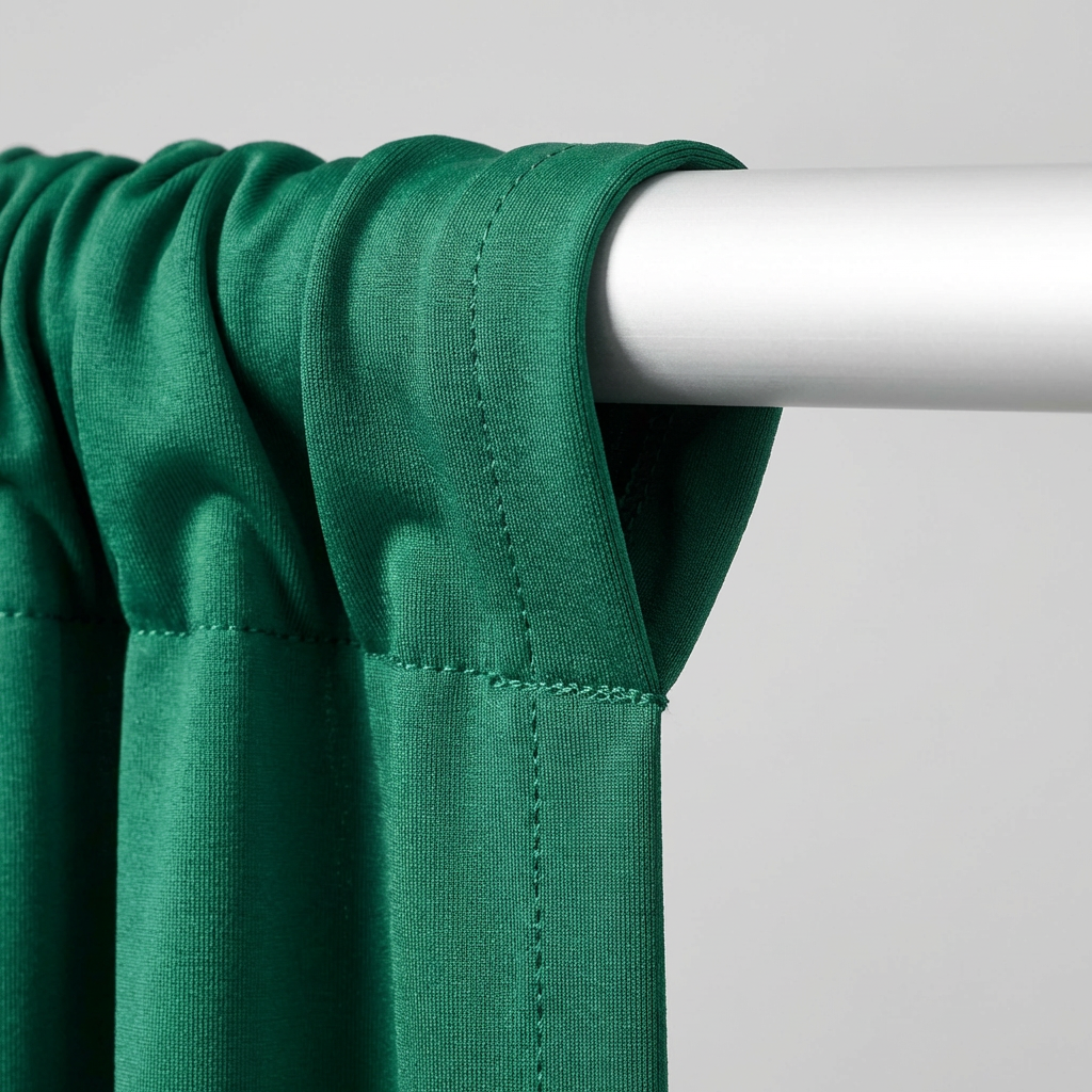Stretch Drape Curtain with Four Way Stretch Fabric and Rod Pockets