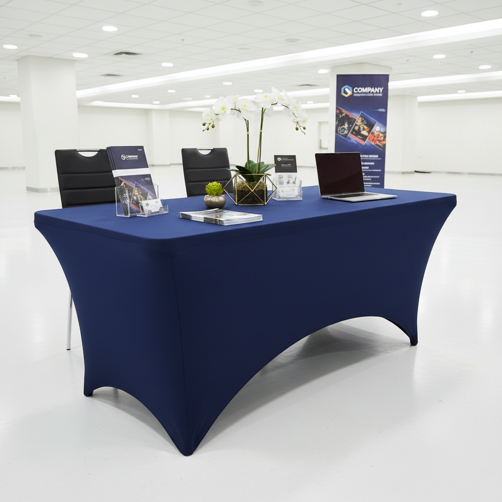 Rectangular Spandex Table Cover with Stretch Fit for 6 Ft Tables