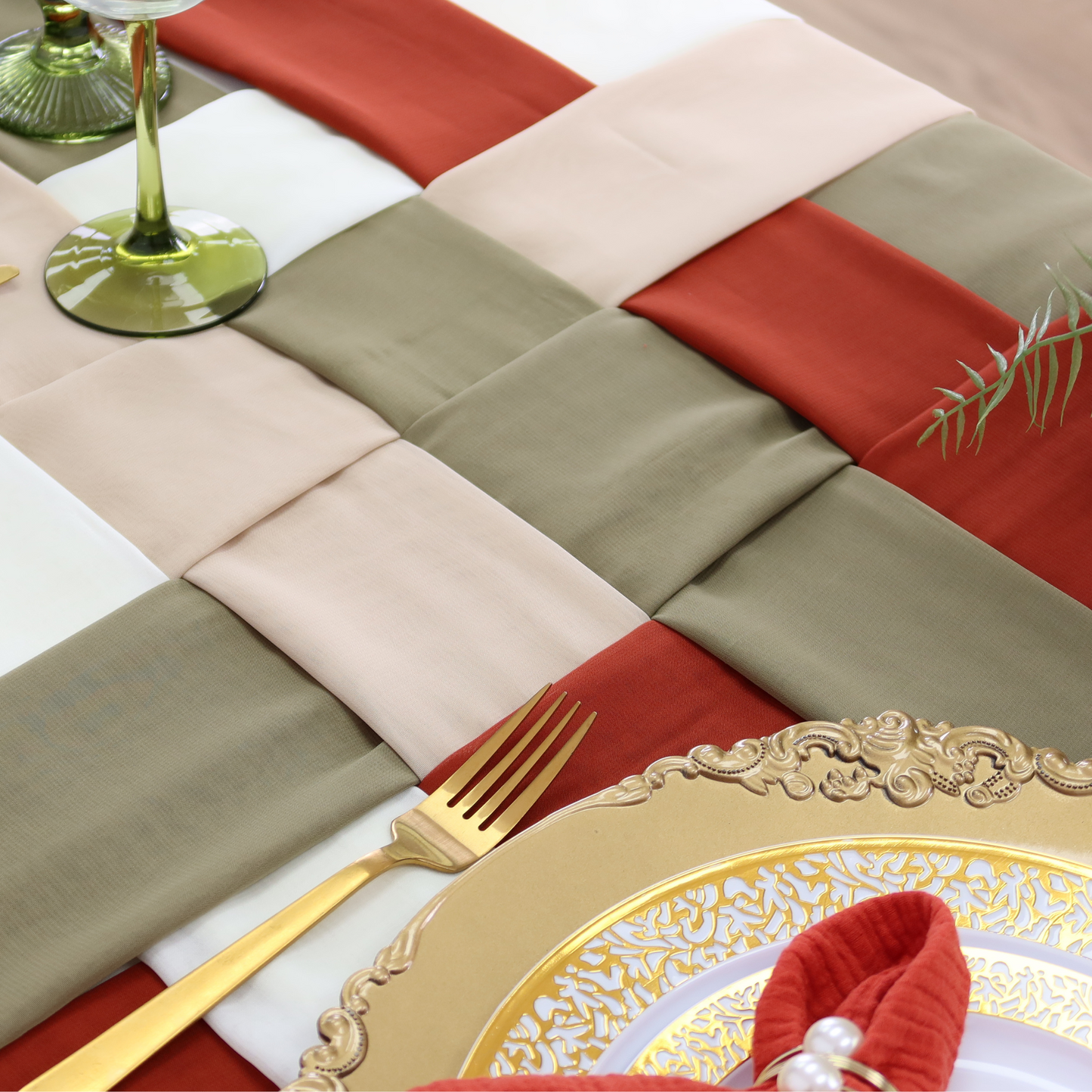 Chiffon Table Runner with Lightweight Sheer Fabric