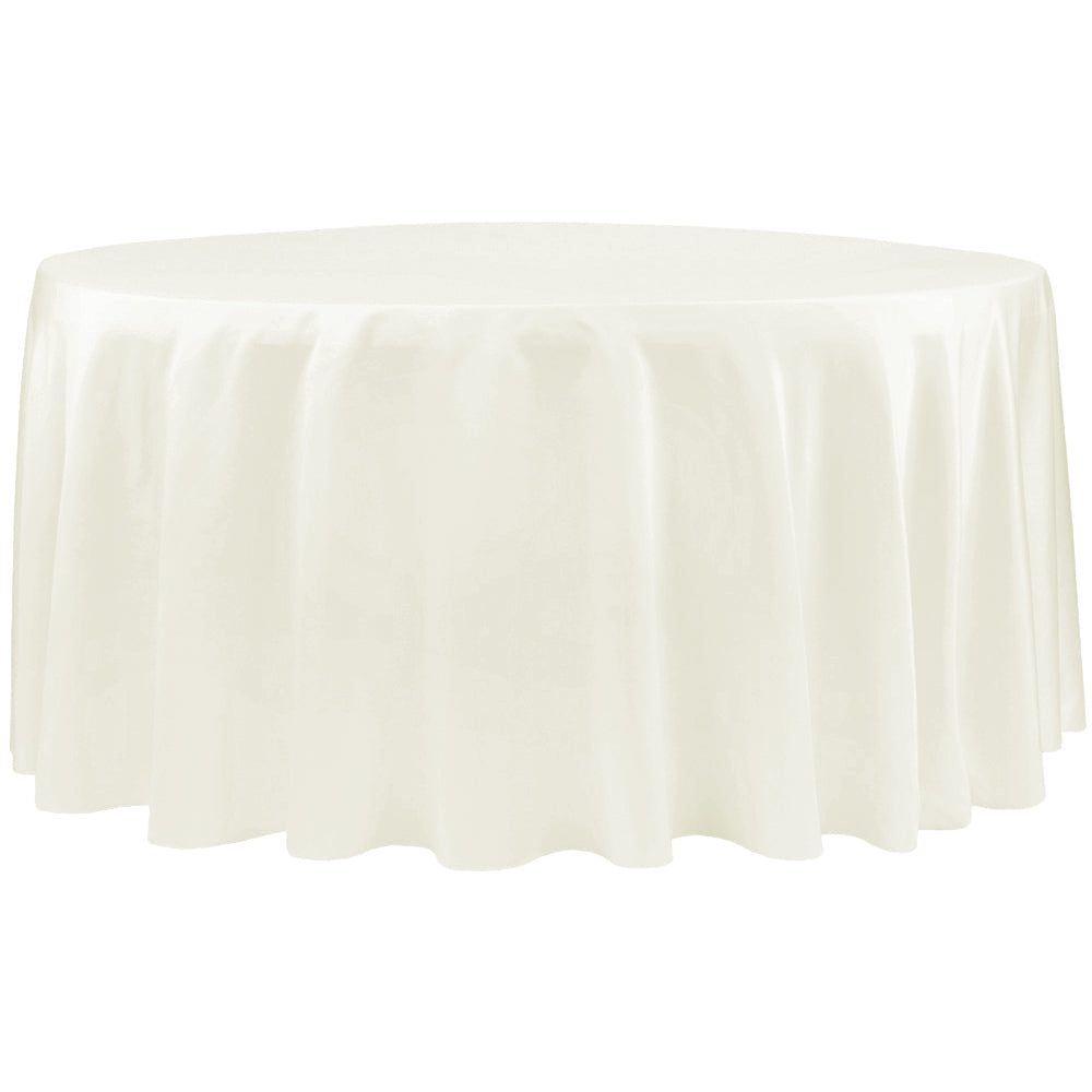 Lamour Satin Round Tablecloth with Seamless Finish