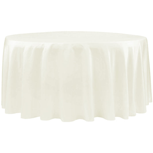Lamour Satin Round Tablecloth with Seamless Finish