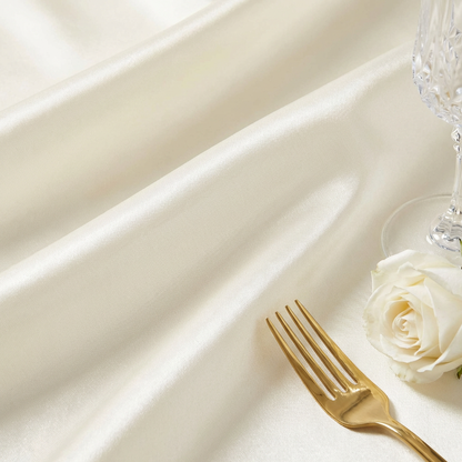 Lamour Satin Round Tablecloth with Seamless Finish