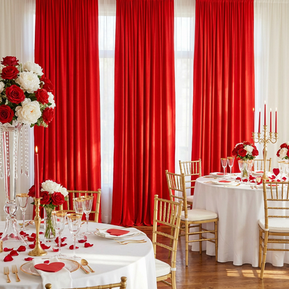 Stretch Drape Curtain with Four Way Stretch Fabric and Rod Pockets