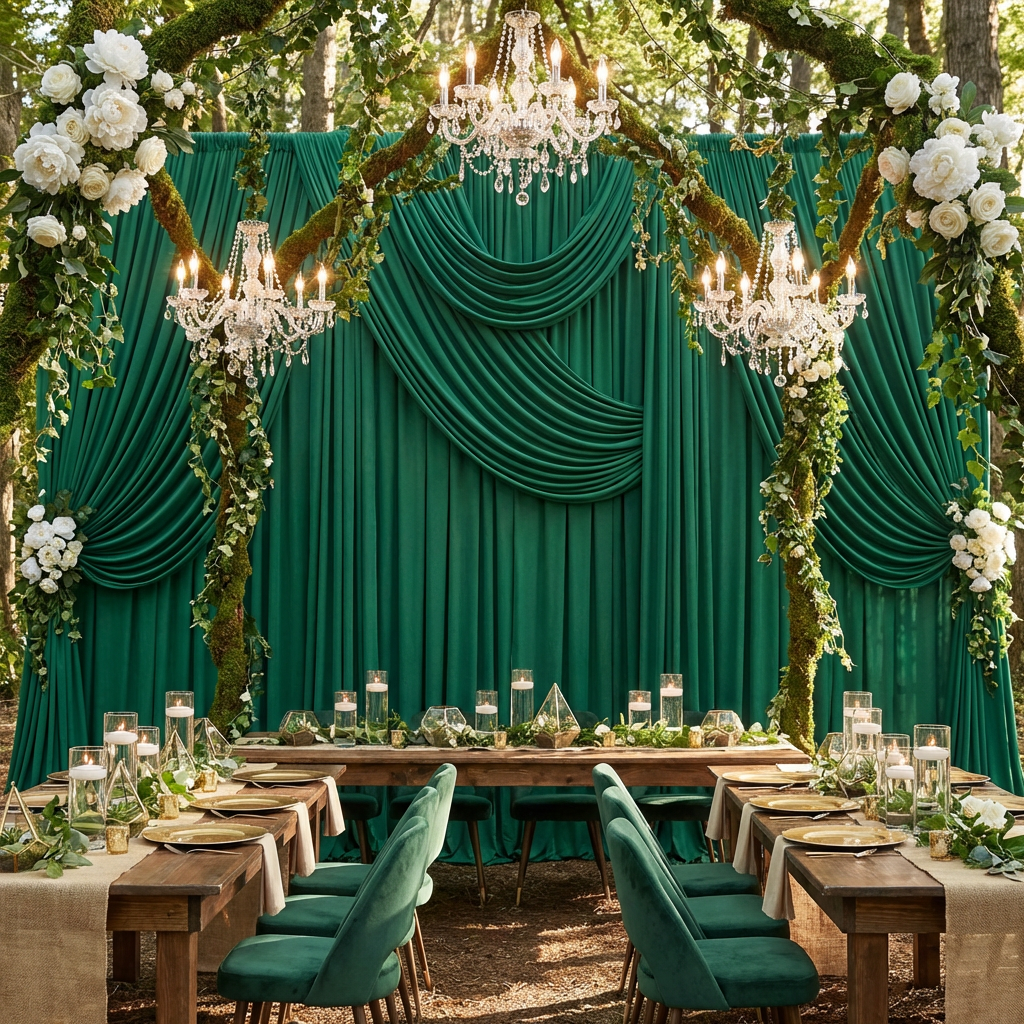 Stretch Drape Curtain with Four Way Stretch Fabric and Rod Pockets