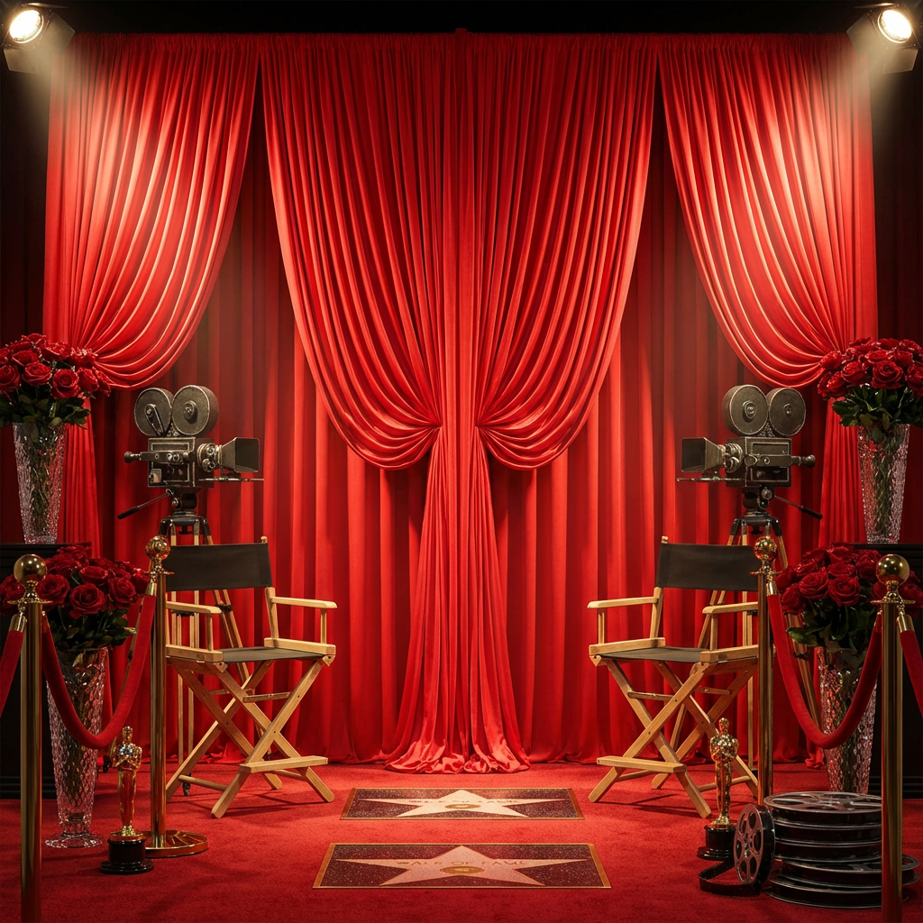 Stretch Drape Curtain with Four Way Stretch Fabric and Rod Pockets