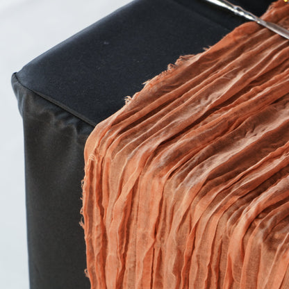 Cheesecloth Table Runner with Crinkled Gauze Fabric