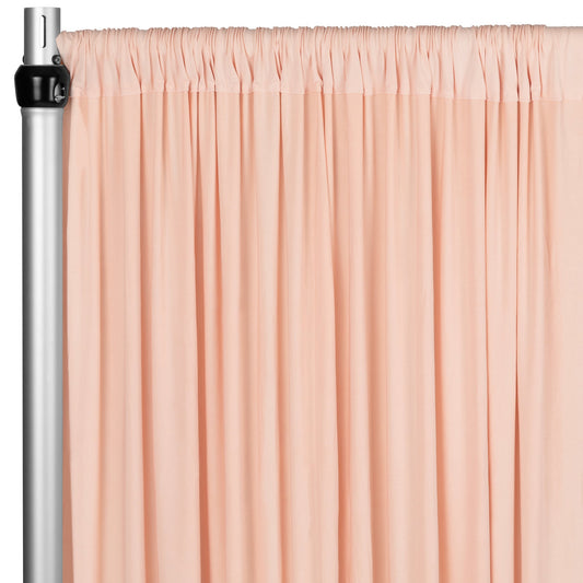 Stretch Drape Curtain with Four Way Stretch Fabric and Rod Pockets