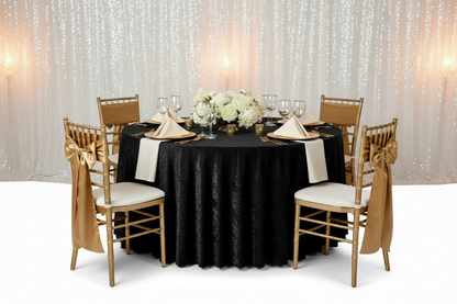 Velvet Round Tablecloth with Soft Texture and Seam Design