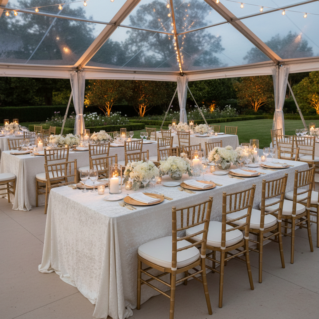 Velvet Rectangular Tablecloth with Seamless Design Floor Length Drop