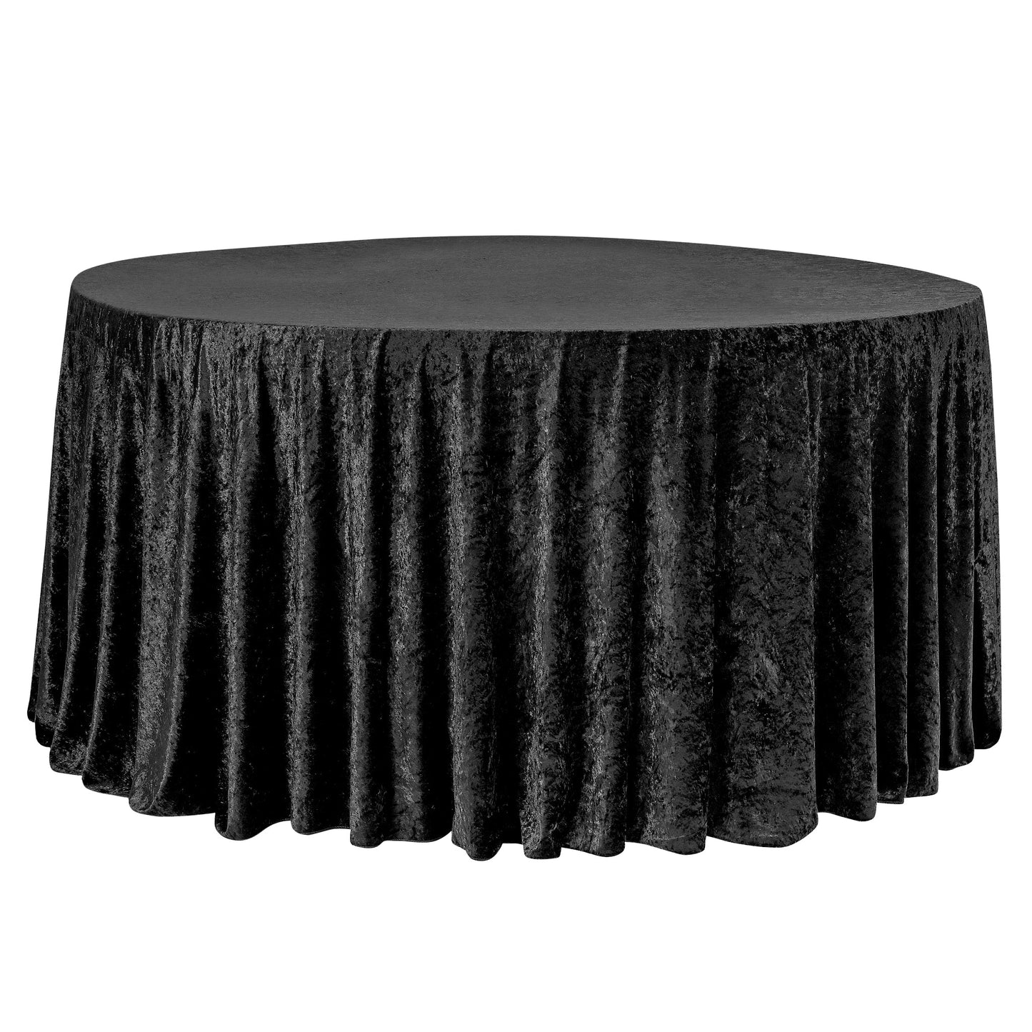 Velvet Round Tablecloth with Soft Texture and Seam Design