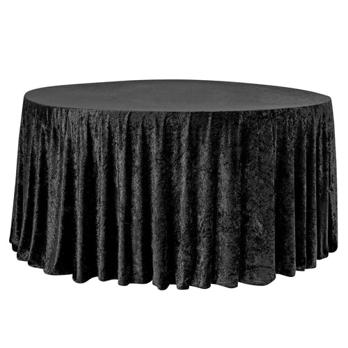 Velvet Round Tablecloth with Soft Texture and Seam Design