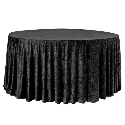 Velvet Round Tablecloth with Soft Texture and Seam Design