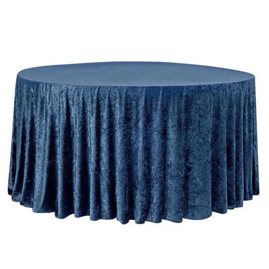 Velvet Round Tablecloth with Soft Texture and Seam Design
