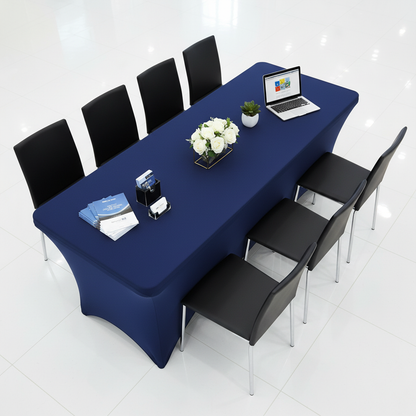 Rectangular Spandex Table Cover with Stretch Fit for 6 Ft Tables