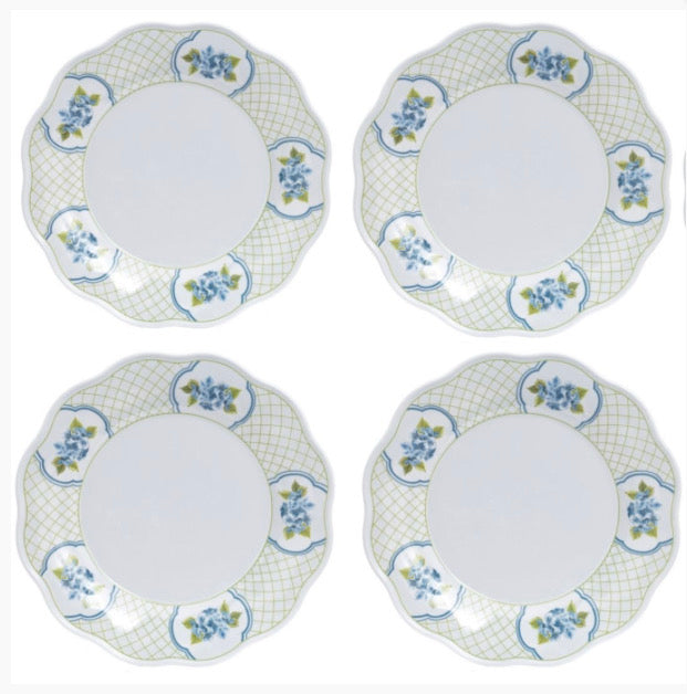 Hydrangea Garden Dinner Plates - Set 4
