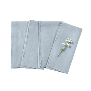Alternative view of French Linen Napkins Set with Natural Fabric Design