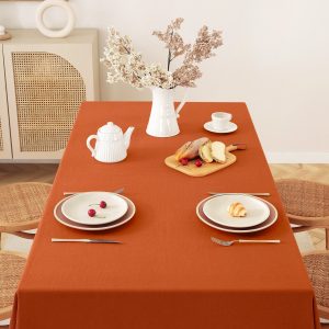 Alternative view of Rectangle Linen Tablecloth Made from Pure Linen Fabric