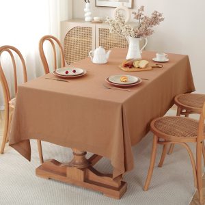 Alternative view of Square Linen Tablecloth Made from Pure Linen Fabric