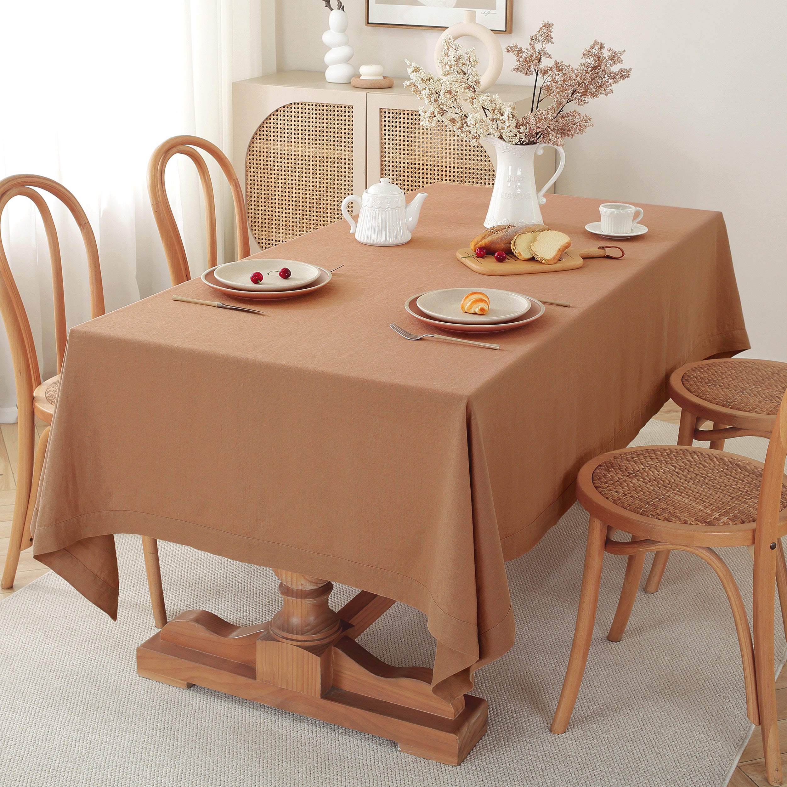 Square Linen Tablecloth Made from Pure Linen Fabric - Image 2