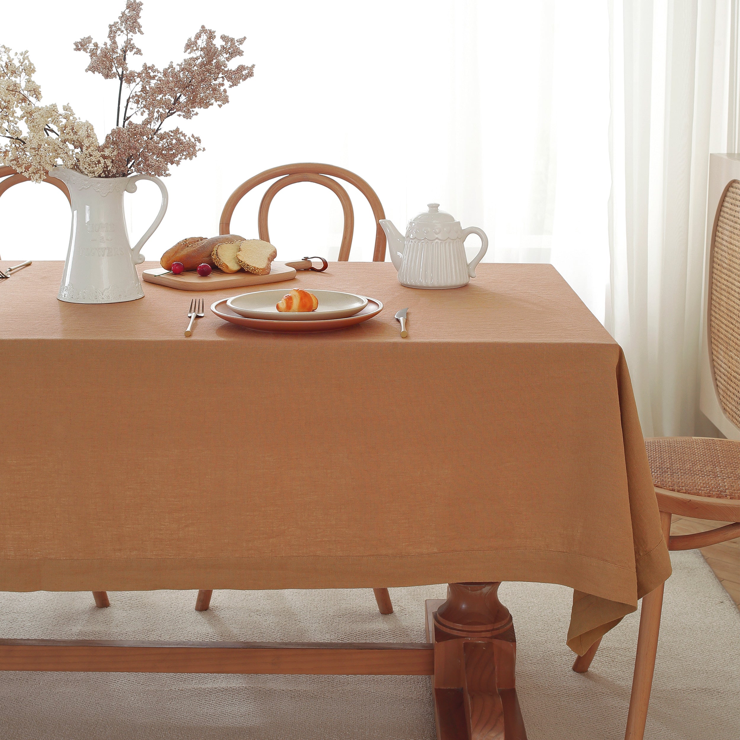 Square Linen Tablecloth Made from Pure Linen Fabric - Image 3