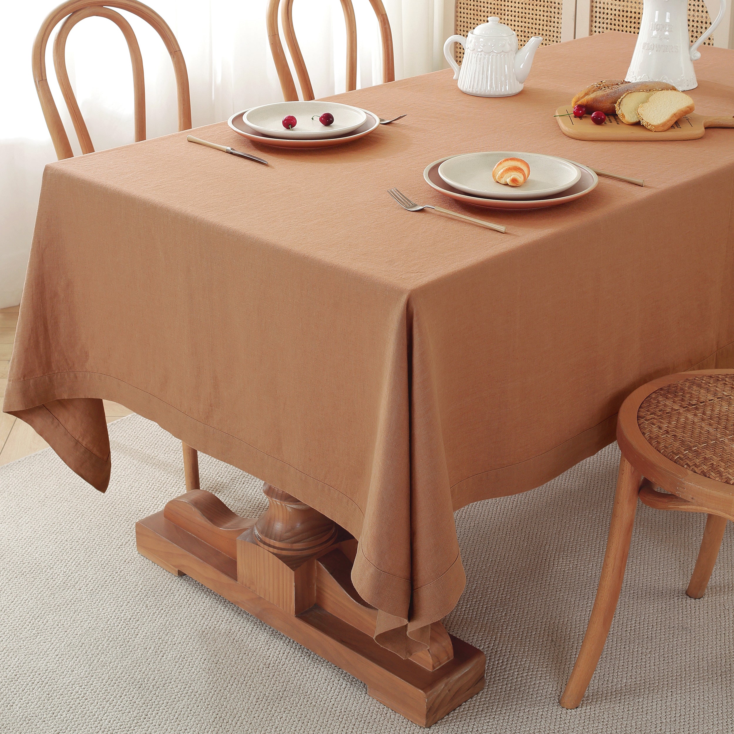 Square Linen Tablecloth Made from Pure Linen Fabric - Image 4