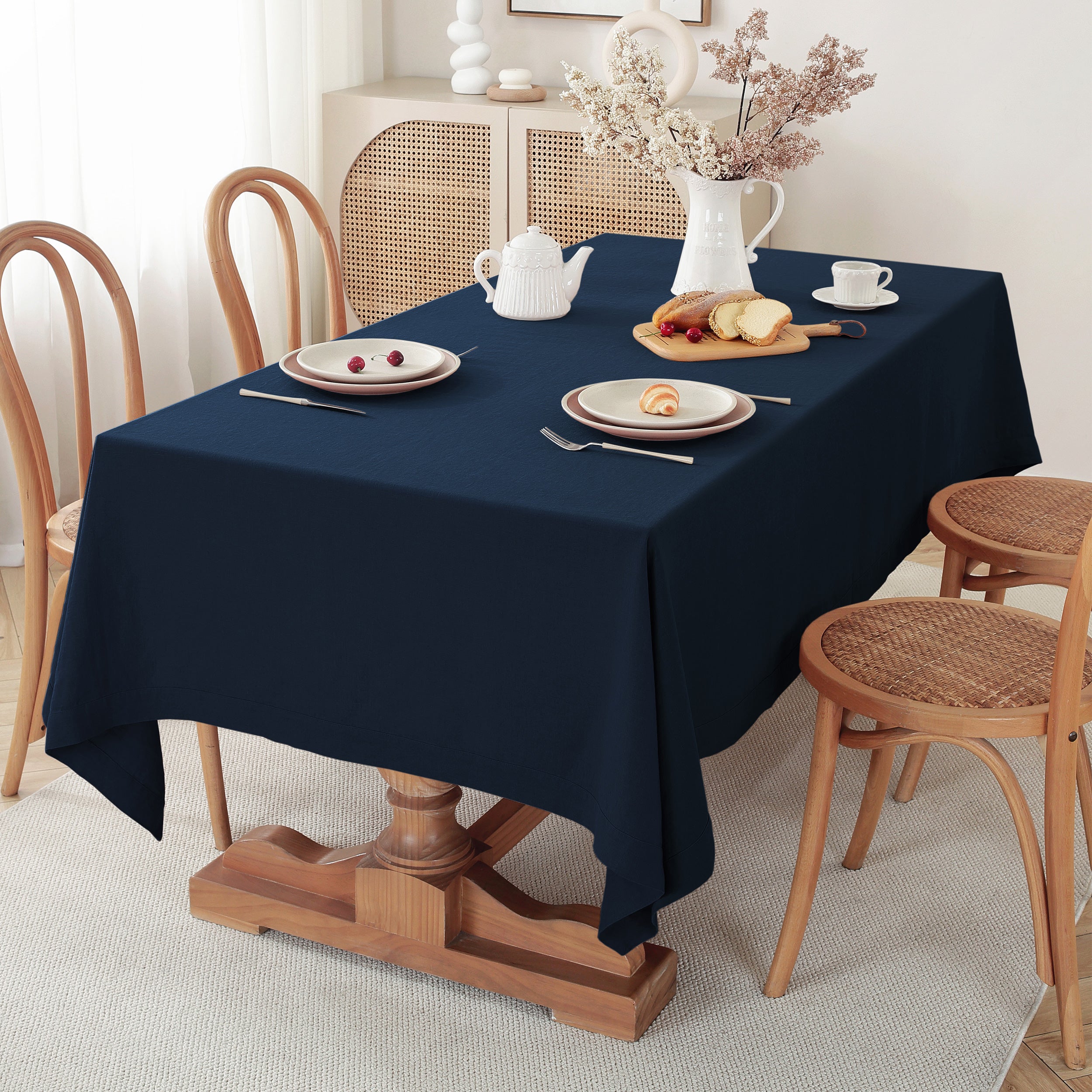 Square Linen Tablecloth Made from Pure Linen Fabric - Image 8