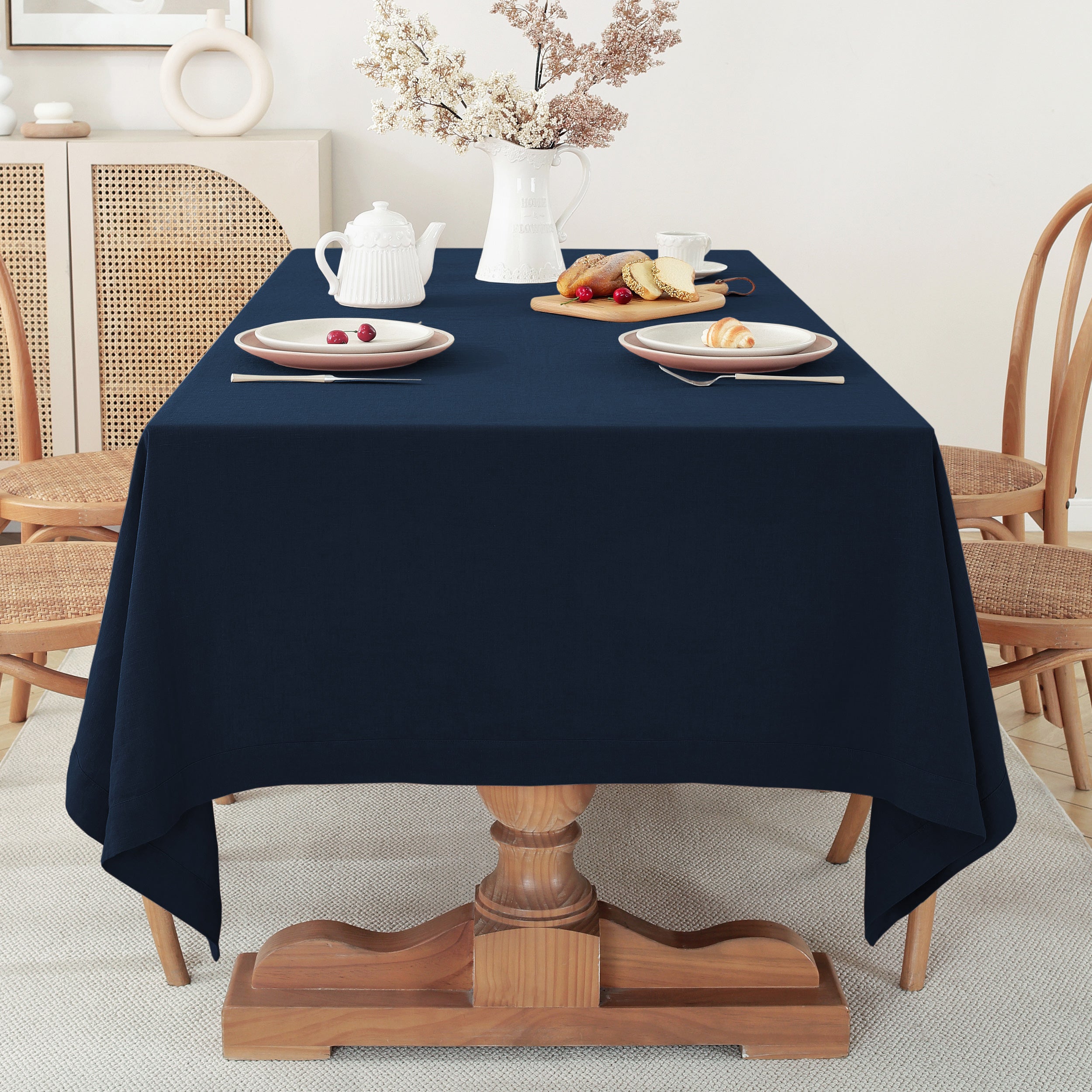 Square Linen Tablecloth Made from Pure Linen Fabric - Image 7