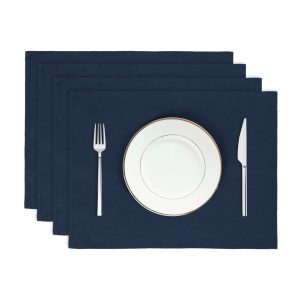 Alternative view of Linen Placemats Set with Natural Fabric and Table Protection