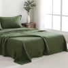 100% Pure French Linen Flat Sheet - Green Flat Sheet Only
