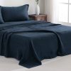 100% Pure French Linen Flat Sheet - Navy Flat Sheet Only